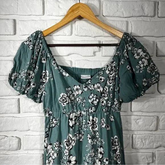 Abound Floral Puff Sleeve Dress Size Small - Picture 9 of 9